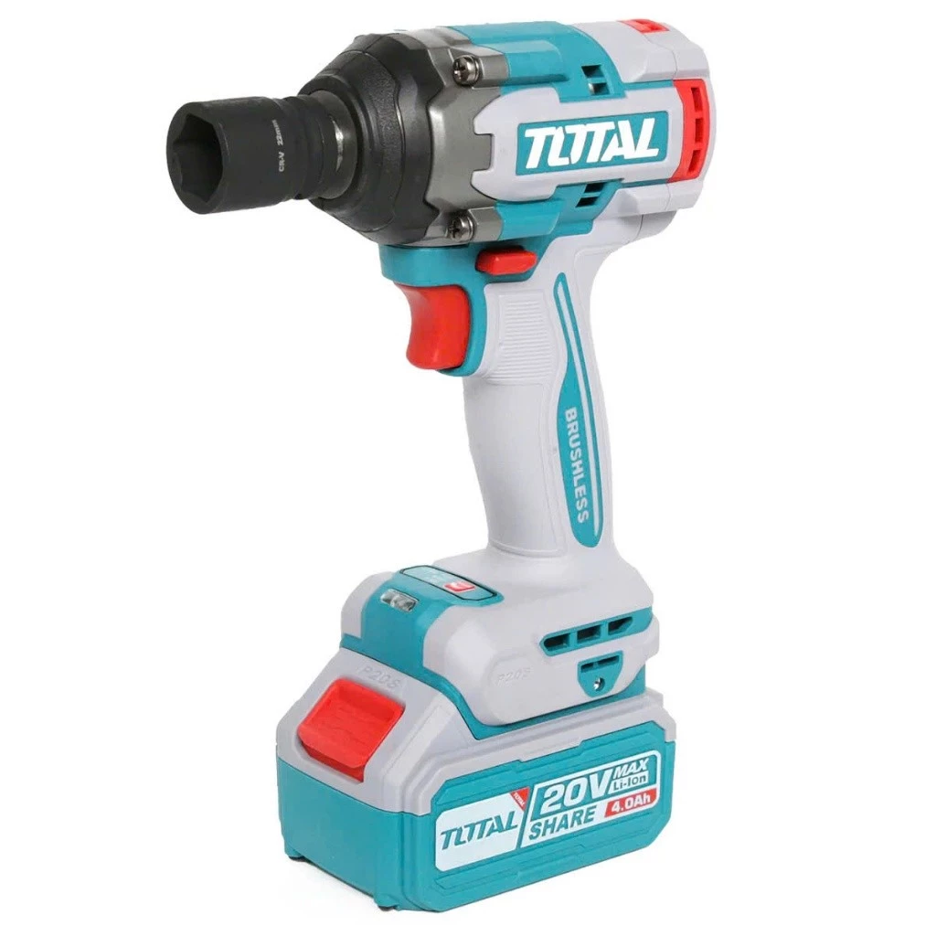 Máy Siết Bulong 350Nm Dùng Pin Lithium 20V Total TIWLI2035 Không Chổi Than (2 Pin 2.0Ah 1 Sạc)