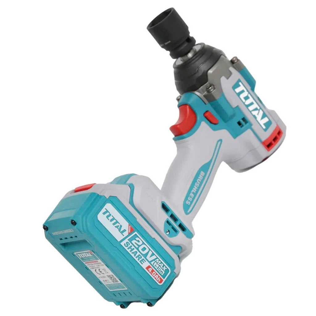 Máy Siết Bulong 350Nm Dùng Pin Lithium 20V Total TIWLI2035 Không Chổi Than (2 Pin 2.0Ah 1 Sạc)