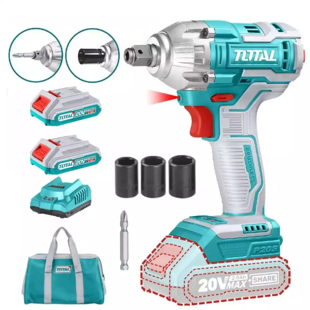 Máy Vặn Vít & Bulong Không Chổi Than Dùng Pin 20V (2 Pin 2.0Ah 1 Sạc) Total TIWLI20236