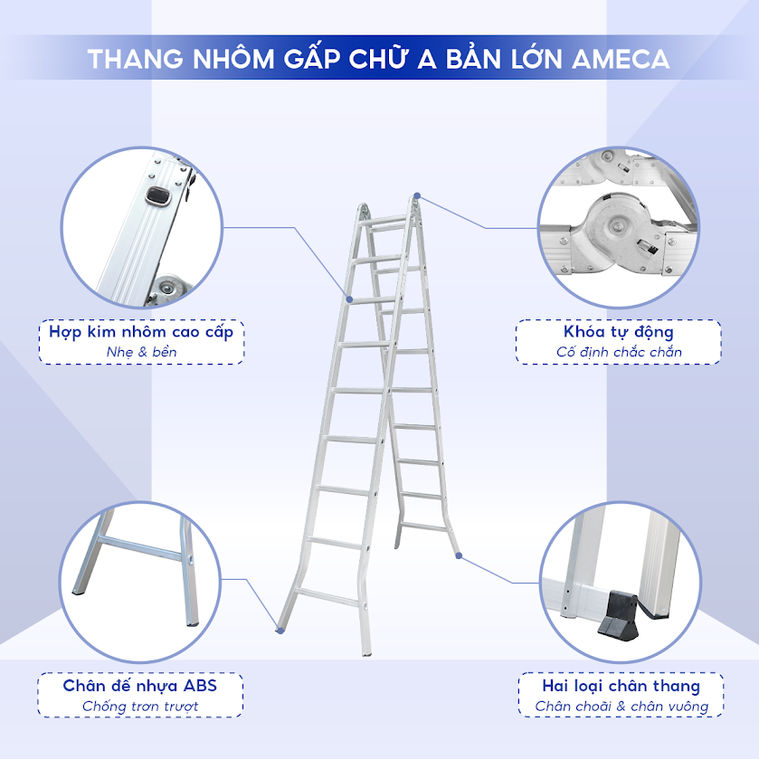 Thang Chữ A Đa Năng Bản Lớn 4m43 Ameca ACM-M308