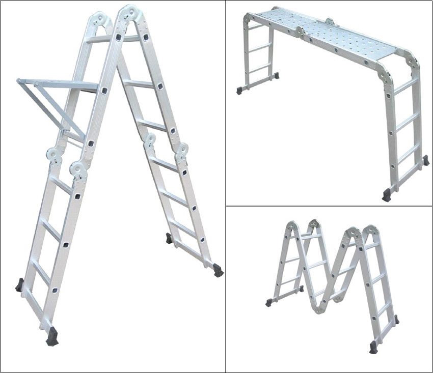 Thang Nhôm Gấp 4 Khúc Đa Năng 3m6 Ameca AMC-M203