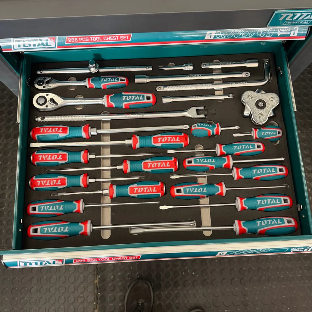 Bộ 288 Món Trong Tủ Xe Đẩy Đựng Công Cụ