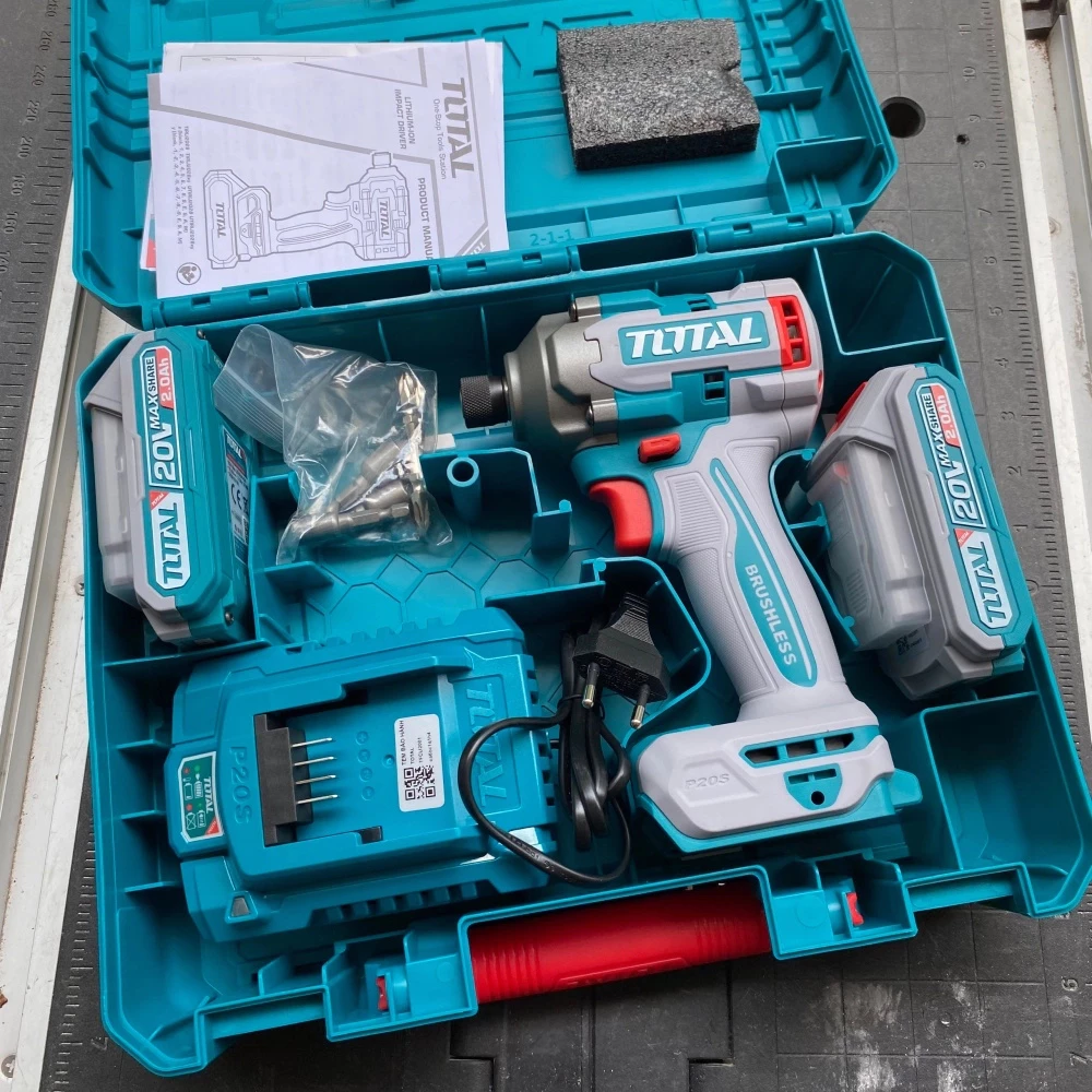Máy Siết Vít Không Chổi Than Dùng Pin 20V TOTAL TIRLI2028 Mô-men Xoắn Cực đại 285Nm Hàng Chính Hãng