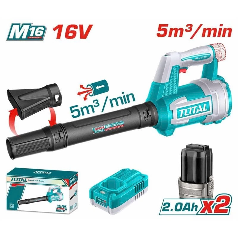 Máy Thổi Lá Dùng Pin 16V Total TABLI168082 (2 Pin & 1 Sạc)