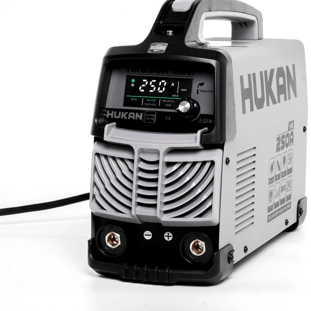 Máy Hàn điện Tử HUKAN MMA-250MOS, Công Suất 4.3kv X 220v, Hàn Que 1.6mm - 4.0mm, Công Nghệ INVERTER