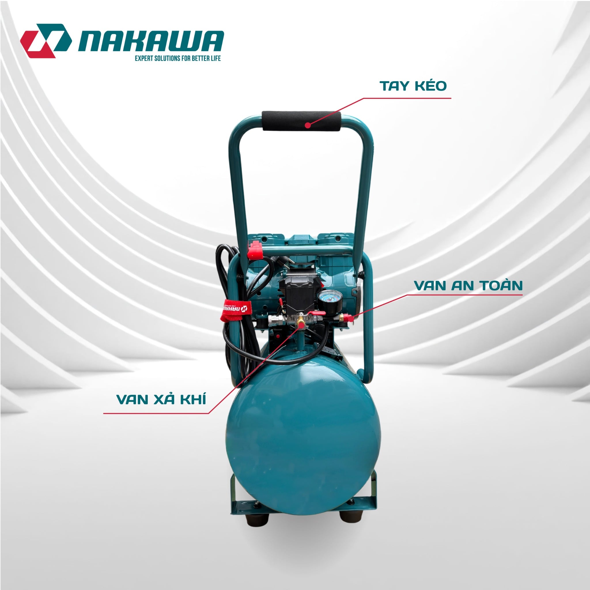 Máy Nén Khí Không Dầu 52L Nakawa NK-52H52L, Công Suất 5.2HP, Bảo Hành 9 Tháng Chính Hãng
