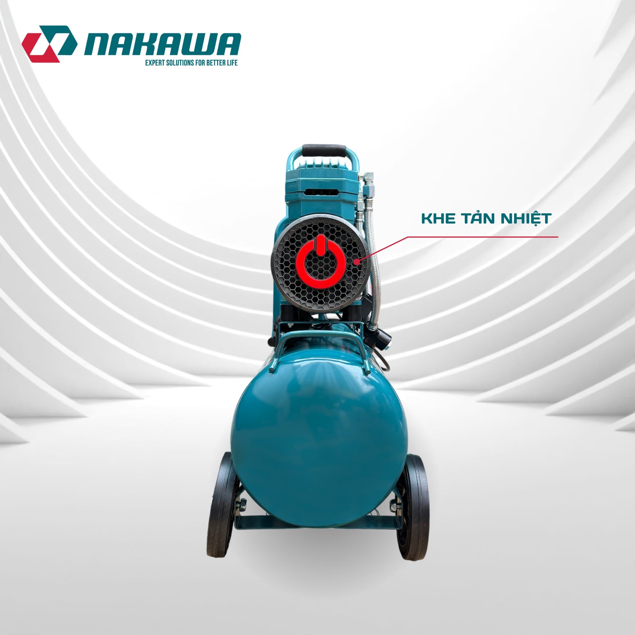 Máy Nén Khí Không Dầu 32L Nakawa NK-26H32L, Công Suất 2.6HP, Bảo Hành 9 Tháng Chính Hãng
