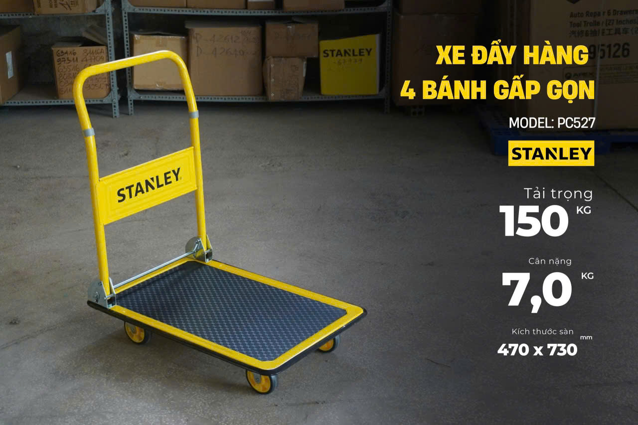 Xe đẩy Hàng 4 Bánh Stanley PC527, Tải Trọng 150kgs