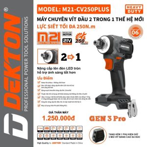 M&aacute;y chuy&ecirc;n v&iacute;t pin Dekton M21-CV250PLUS cam