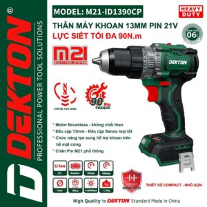M&aacute;y khoan pin kh&ocirc;ng chổi than Dekton