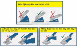 Lưu &yacute; khi sử dụng m&aacute;y cắt cầm tay an to&agrave;n