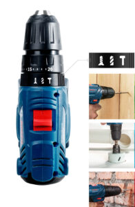 C&aacute;ch sử dụng m&aacute;y khoan pin chọn chế độ v&agrave; tốc độ