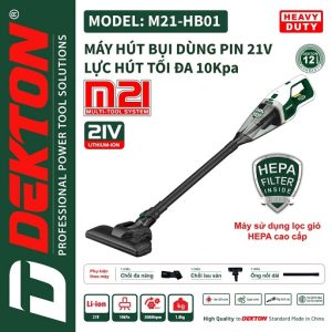 M&aacute;y h&uacute;t bụi kh&ocirc;ng d&acirc;y DEKTON M21-HB01BL