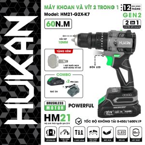 M&aacute;y khoan 3 chức năng 10MM (GEN 2) HUKAN HM21-G2X-K7
