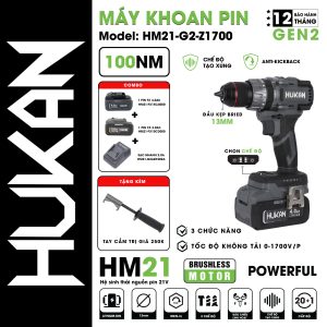 M&aacute;y khoan pin 13MM HUKAN HM21-G2-Z1700